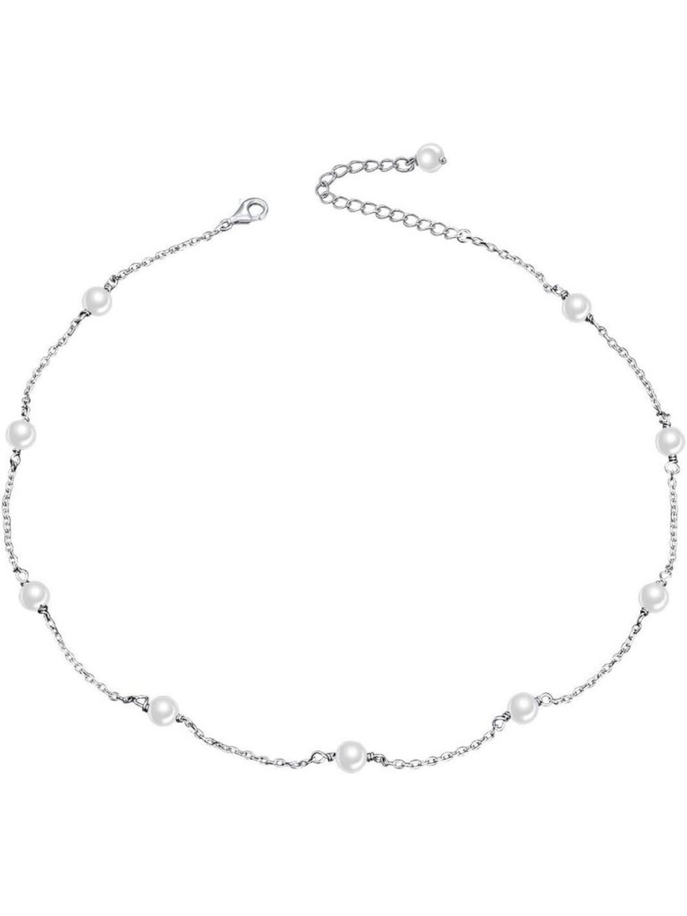 Elegant S925 Sterling Silver Choker Necklace with Pendant - Perfect Gift for